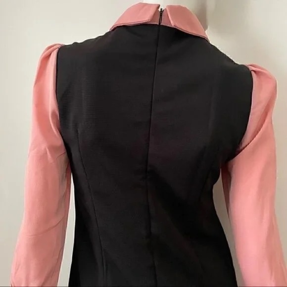 Victoria by Victoria Beckham Colour Block With Silk Overlay Shift Dress,… - Picture 8 of 15